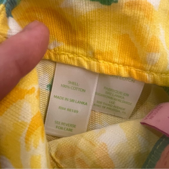 Lilly Pulitzer Deenie Shorts Sunglow Yellow First Impression Roses 4 - Picture 3 of 6